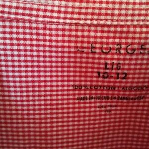 Boy's George red and white dress shirt size 10-12